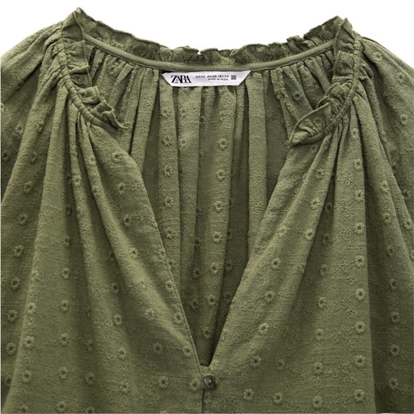 NWT ZARA EMBROIDERED BLOUSE - Picture 8 of 9